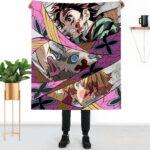 Couverture Demon Slayer Tanjiro Zenitsu Inosuke 1001 Plaid Polaire Plaid Canapé