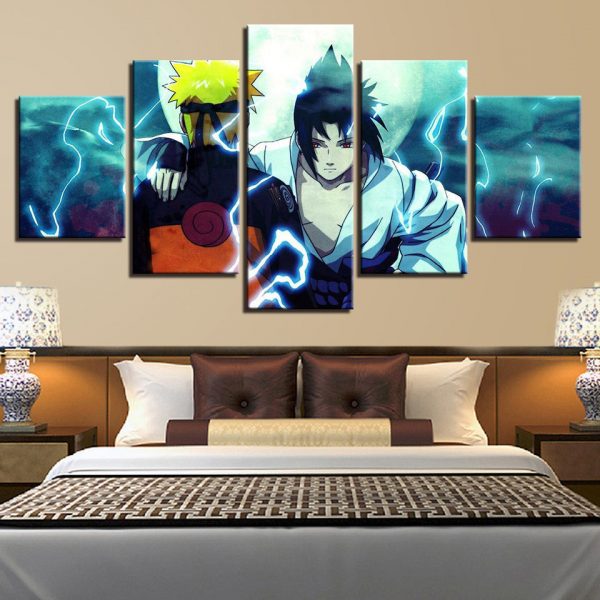 Tableau Naruto et Sasuke Toile Avec cadre – Image 2