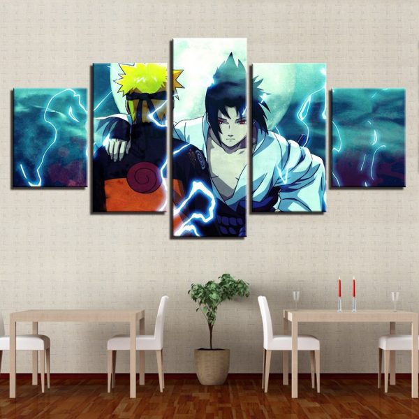 Tableau Naruto et Sasuke Toile Avec cadre – Image 3