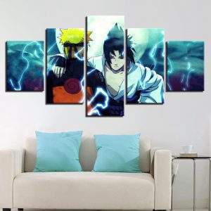 Tableau Naruto et Sasuke Toile Avec cadre