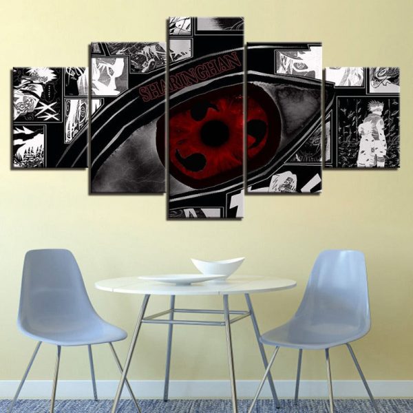 Tableau Naruto Sharingan Animé Toile Avec cadre – Image 2