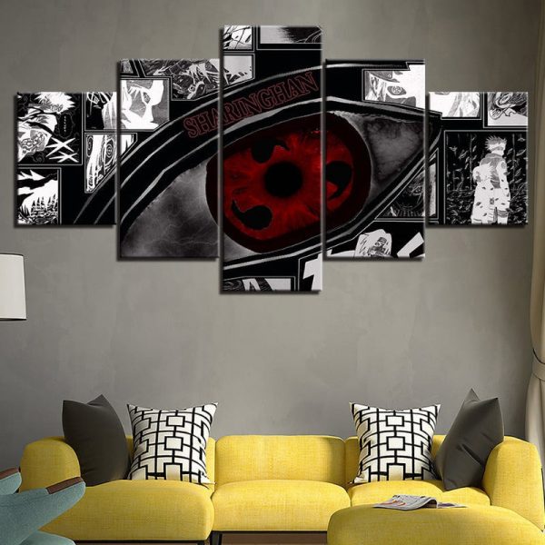 Tableau Naruto Sharingan Animé Toile Avec cadre – Image 3