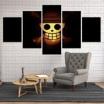 Tableau One Piece Skull Toile Avec cadre