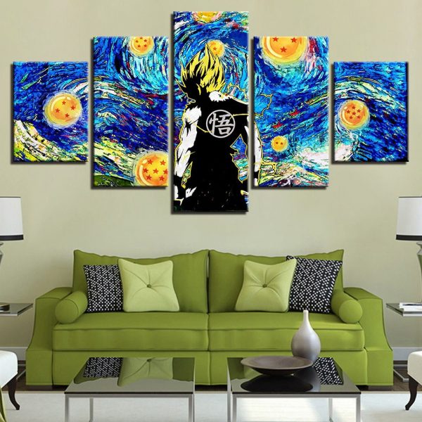 Tableau One Piece Nuit étoilée Vincent Van Gogh Toile Avec cadre – Image 2