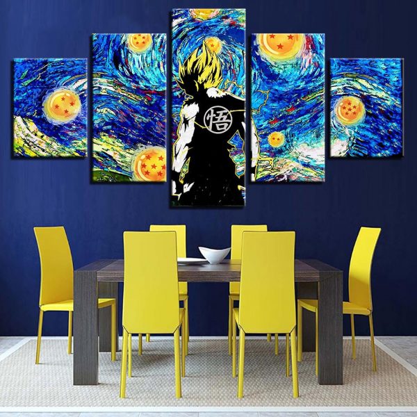 Tableau One Piece Nuit étoilée Vincent Van Gogh Toile Avec cadre – Image 3