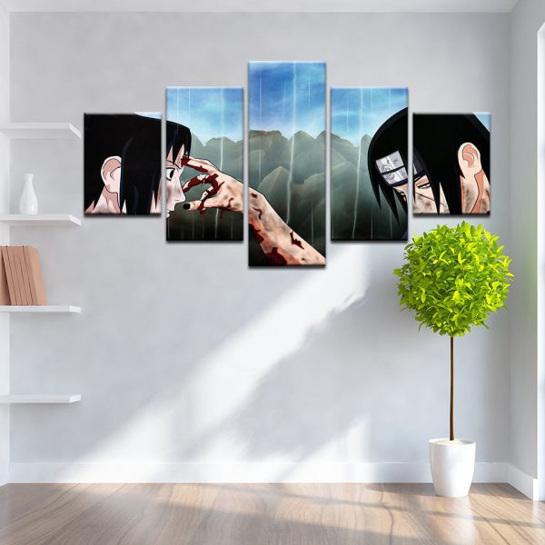 Tableau Naruto Itachi Uchiwa Toile Avec cadre – Image 2