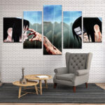 Tableau Naruto Itachi Uchiwa Toile Avec cadre