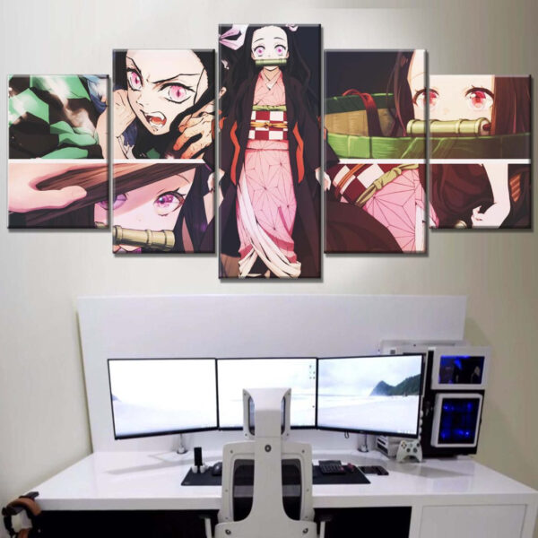 Tableau Nezuko Demon Slayer Kimetsu No Yaiba 11 Toile Avec Cadre – Image 2