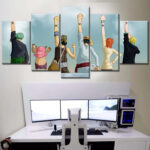 Tableau One Piece Tous les personnages 4 Toile Avec Cadre