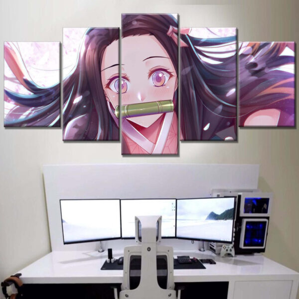 Tableau Nezuko Demon Slayer Kimetsu No Yaiba 9 Toile Avec Cadre – Image 2