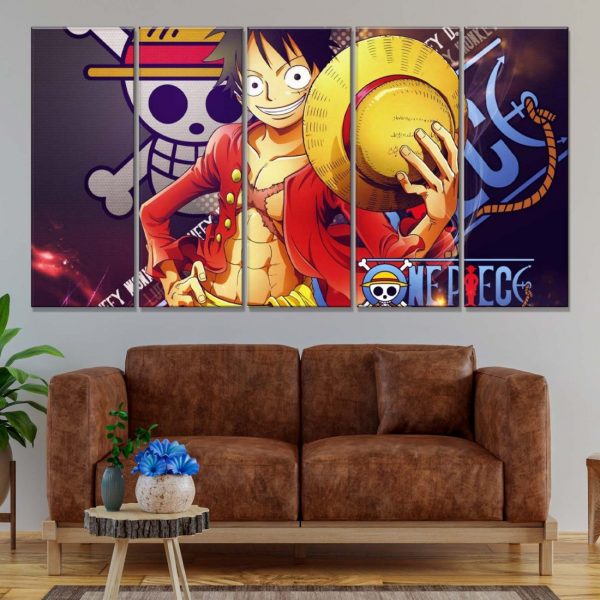 Tableau Monkey D. Luffy One Piece 2 Toile Avec Cadre – Image 2
