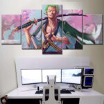 Tableau Zoro One Piece Toile Avec Cadre