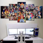 Tableau One Piece Tous Les Personnages 31 Toile Avec Cadre