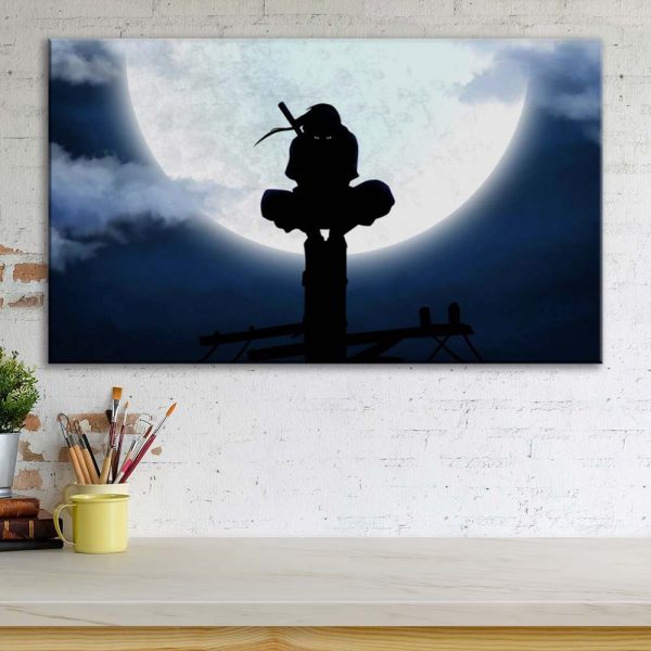 Tableau Naruto Uchiwa Sasuke 30 Toile Avec Cadre – Image 3