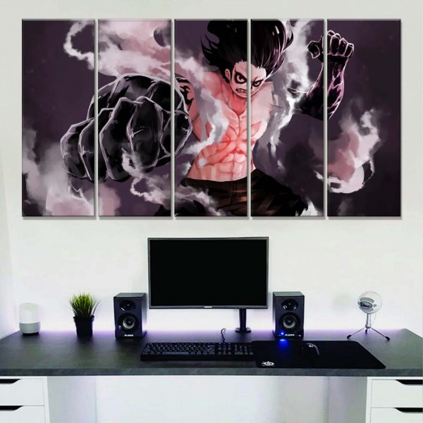 Tableau One Piece Monkey D Luffy Gear 4 Toile Avec Cadre – Image 2