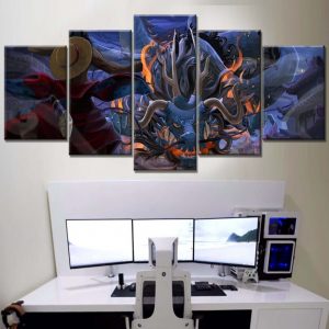 Tableau One Piece Luffy et Kaido 28 Toile Avec Cadre