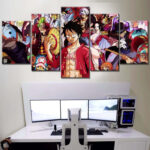 Tableau One Piece Tous Les Personnages 56 Toile Avec Cadre