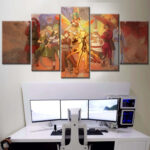 Tableau Naruto Tous Les Personnages 17 Toile Avec Cadre