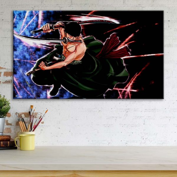 Tableau One Piece Tous Les Personnages 49 Toile Avec Cadre – Image 3