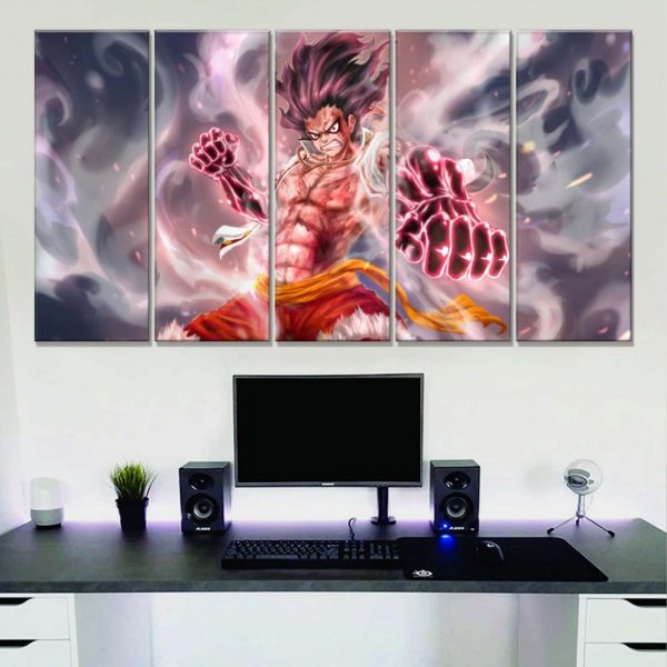 Tableau One Piece Monkey D Luffy Gear 3 Toile Avec Cadre – Image 2