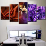 Tableau Naruto Uchiha Sasuke et Naruto 35 Toile Avec Cadre