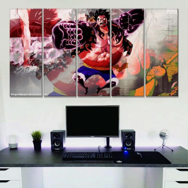 Tableau One Piece Tous les personnages 8 Toile Avec Cadre – Image 2