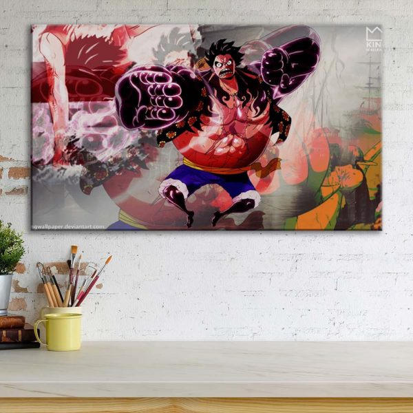 Tableau One Piece Tous les personnages 8 Toile Avec Cadre – Image 3