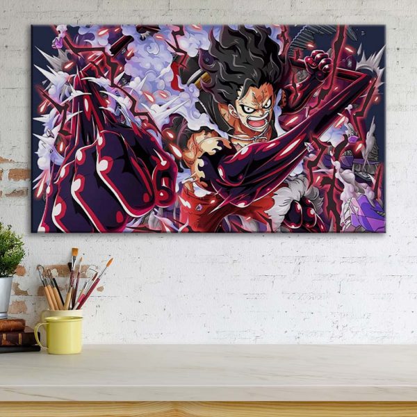 Tableau One Piece Monkey D Luffy 42 Toile Avec Cadre – Image 3