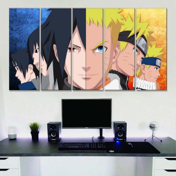 Tableau Naruto Tous Les Personnages 32 Toile Avec Cadre – Image 2