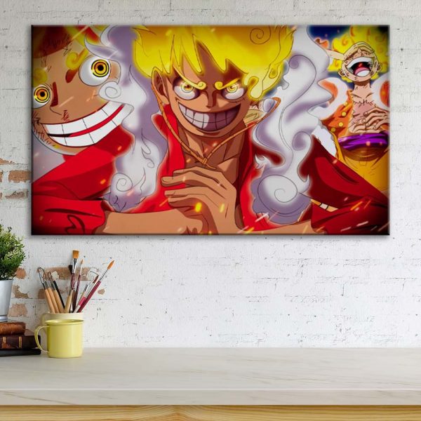 Tableau One Piece MOnkey D Luffy Gear 5 18 Toile Avec Cadre – Image 3