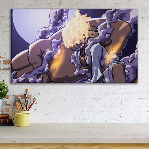 Tableau One Piece Monkey D Luffy 13 Toile Avec Cadre – Image 3