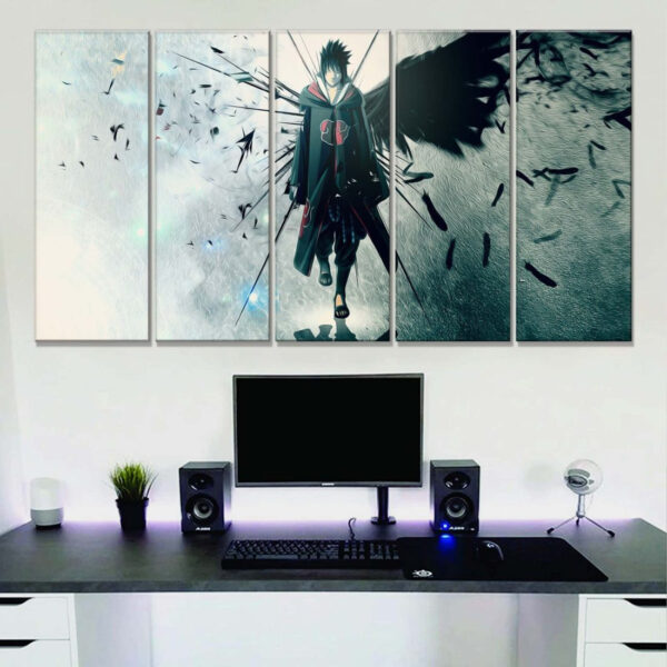 Tableau Naruto Uchiwa Sasuke 8 Toile Avec Cadre – Image 2