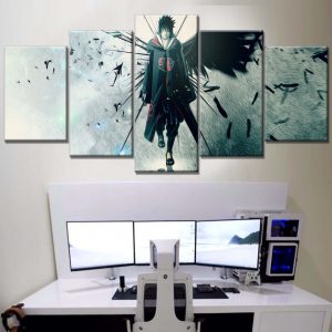 Tableau Naruto Uchiwa Sasuke 8 Toile Avec Cadre