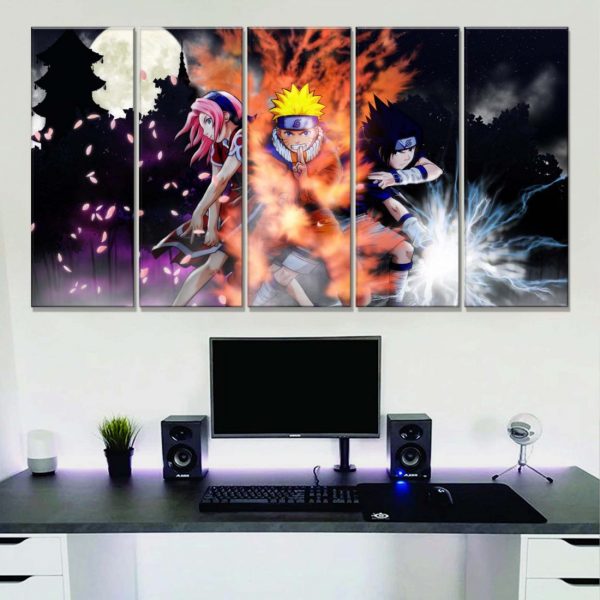 Tableau Naruto et ami 26 Toile Avec Cadre – Image 2