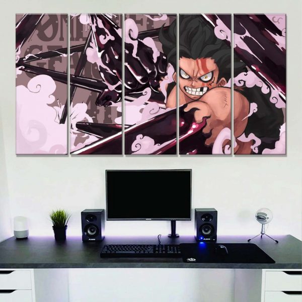 Tableau One Piece Luffy 30 Toile Avec Cadre – Image 2