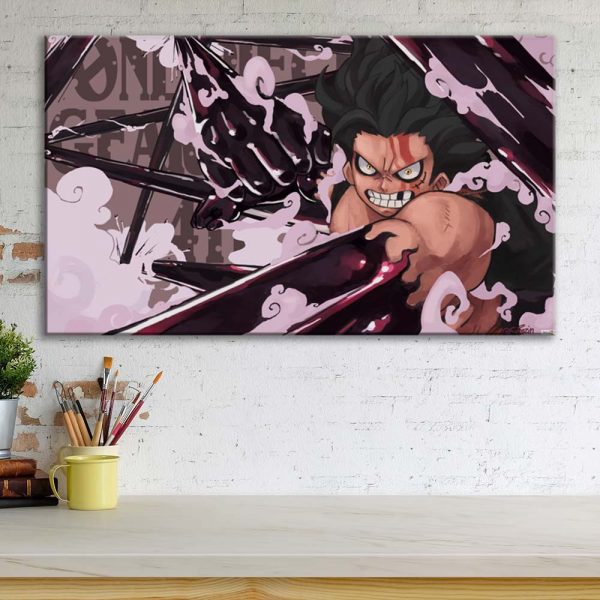 Tableau One Piece Luffy 30 Toile Avec Cadre – Image 3