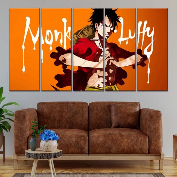 Tableau One Piece Monkey D Luffy Toile Avec Cadre – Image 2