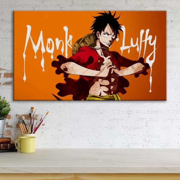 Tableau One Piece Monkey D Luffy Toile Avec Cadre – Image 3