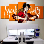 Tableau One Piece Monkey D Luffy Toile Avec Cadre