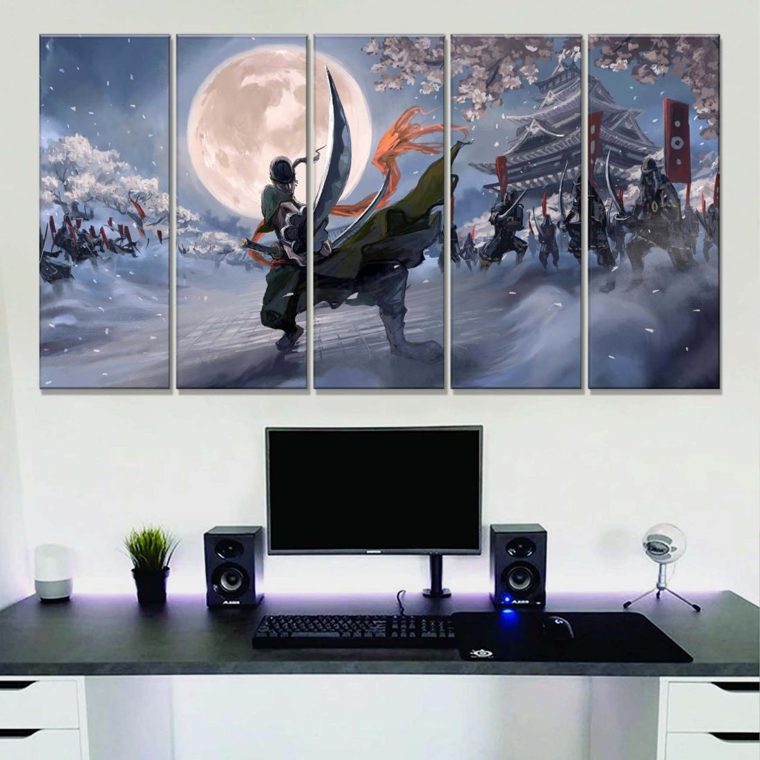 Tableau One Piece Tous Les Personnages 37 Toile Avec Cadre – Image 2