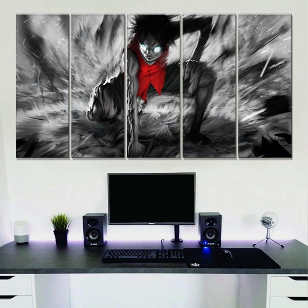 Tableau One Piece Luffy 20 Toile Avec Cadre – Image 2