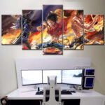 Tableau One Piece Tous Les Personnages 40 Toile Avec Cadre