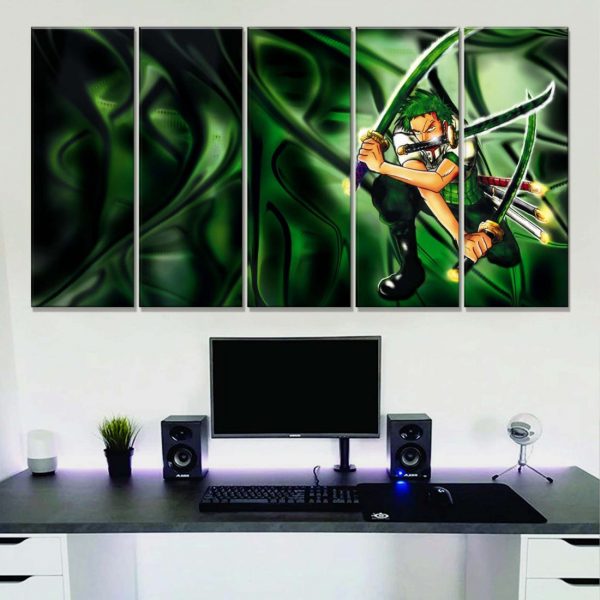 Tableau One Piece Zoro 91002 Toile Avec Cadre – Image 2