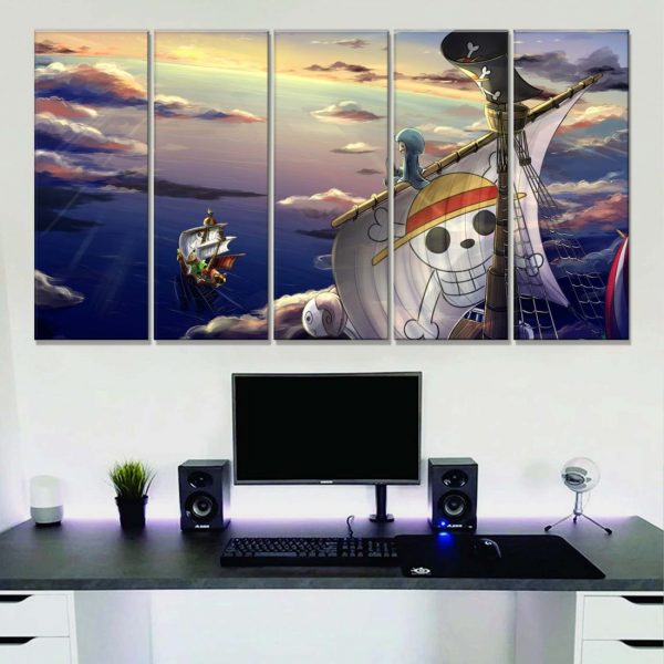 Tableau One Piece Thounsand Sunny 21 Toile Avec Cadre – Image 2