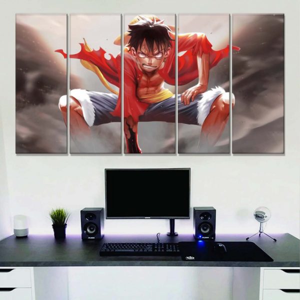 Tableau One Piece Luffy 57 Toile Avec Cadre – Image 2