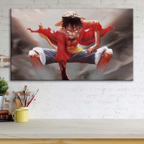 Tableau One Piece Luffy 57 Toile Avec Cadre – Image 3