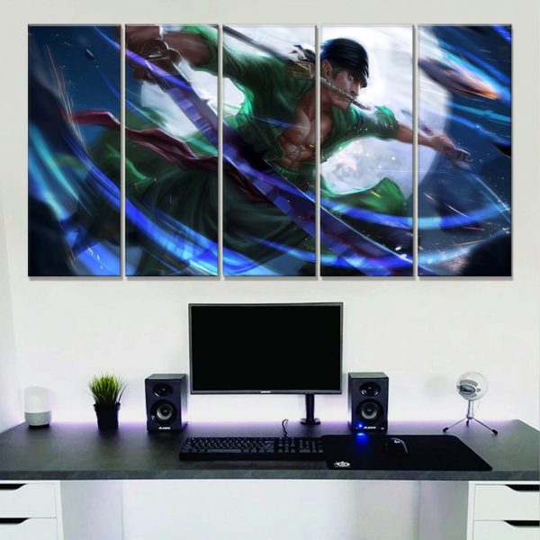 Tableau One Piece Zoro 43 Toile Avec Cadre – Image 2