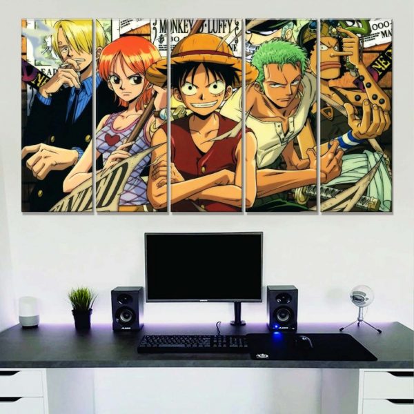 Tableau One Piece Monkey D Luffy 7 Toile Avec Cadre – Image 2
