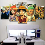 Tableau One Piece Monkey D Luffy 7 Toile Avec Cadre