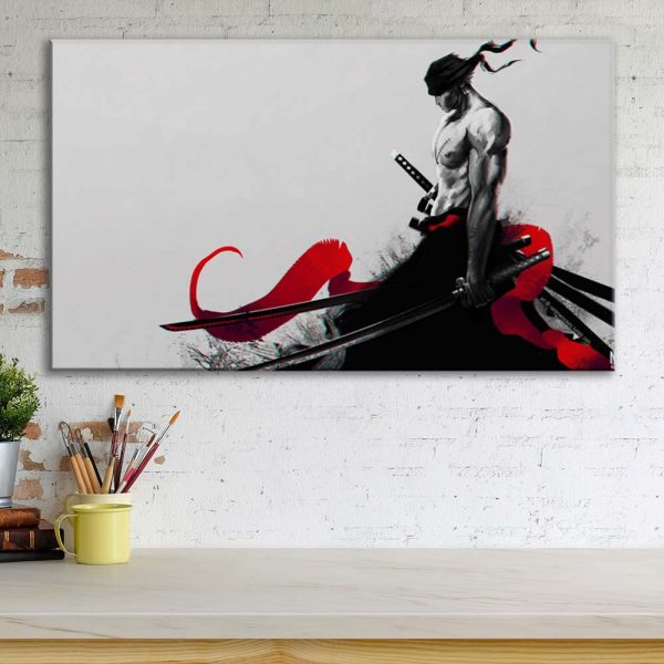 Tableau One Piece Zoro 50 Toile Avec Cadre – Image 3